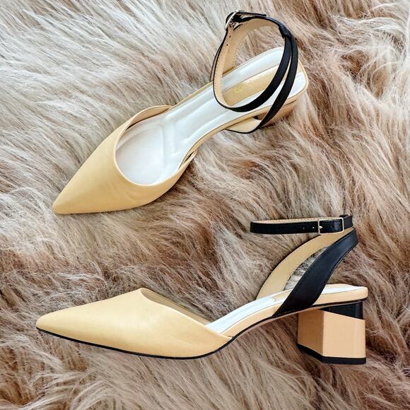 Franco Sarto Naya Ankle Strap Block Heel Pumps Size 9 - Picture 2 of 6